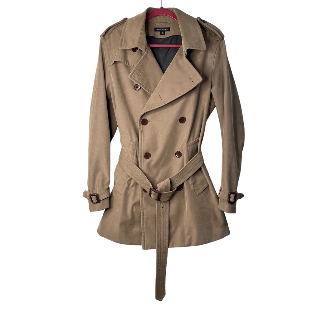 Banana Republic Double-Breasted Trench Coat With Belt Size: M